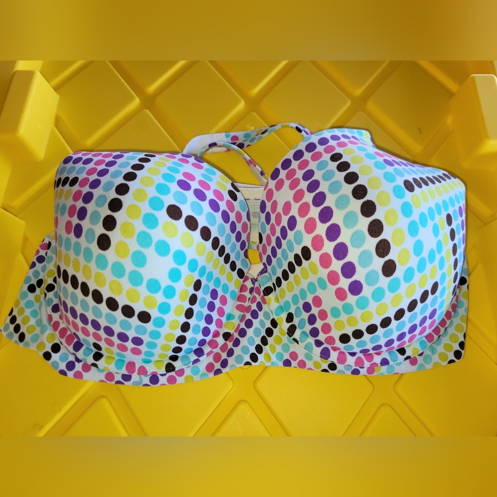 Victoria's Secret Multicolor Polka Dot Bikini Top